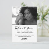 Zwart-wit Afstuderen Hartelijk dank Afstudeerder F Bedankkaart (Staand voorkant)