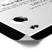 Zwart-wit Afstuderen Homeschooler Diploma Poster (Hoek)