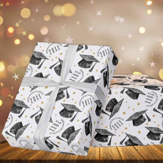 Zwart-wit Afstuderen inpakpapier