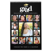 Zwart Wit Afstuderen K-12 Fotocollage 15 Maand Kalender (Hoes)