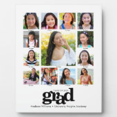 Zwart Wit Afstuderen K-12 Fotocollage Modern Fotoplaat (Voorkant)