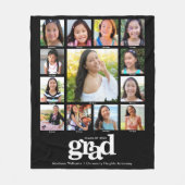 Zwart Wit Afstuderen K-12 Fotocollage vet Fleece Deken (Voorkant)