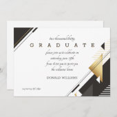 Zwart-wit Afstuderen Kaart (Voorkant / Achterkant)