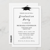 Zwart-wit Afstuderen met QR-code (Voorkant / Achterkant)