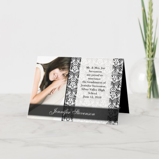 Zwart-wit Afstuderen of partijaankondiging (Voorkant)