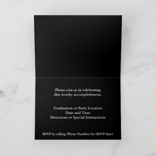 Zwart-wit Afstuderen of partijaankondiging (Binnen)