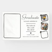 Zwart-wit Afstuderen Photo Afstuderen Banner (Horizontaal)
