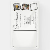 Zwart-wit Afstuderen Photo Afstuderen Banner (Verticaal)