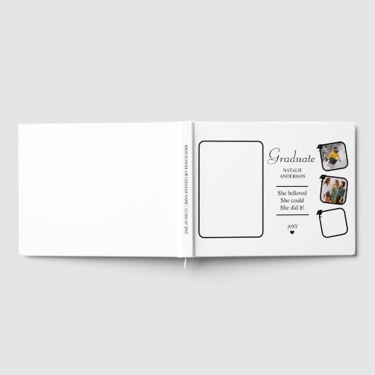 Zwart-wit Afstuderen Photo Collage Afstuderen Gastenboek (Volledig)