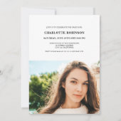 Zwart wit afstuderen script 4 foto's afstuderen kaart (Achterkant)