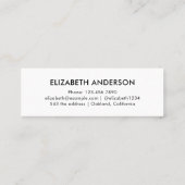 Zwart Wit Afstuderen Student Modern Afstuderen Contactkaartje (Achterkant)