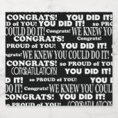 Zwart-wit Afstuderen thema Bier Etiket (Enkel label)