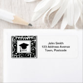 Zwart-wit afstuderen van aangepast jaar etiket (Insitu)