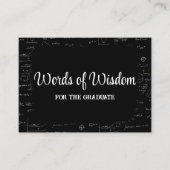 Zwart-wit Afstuderen woorden van wijsheid Informatiekaartje (Voorkant)
