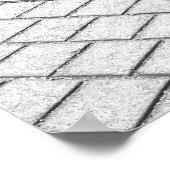 Zwart-wit afval kan poster (Hoek)