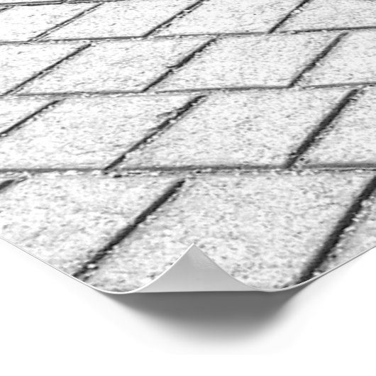 Zwart-wit afval kan poster (Hoek)