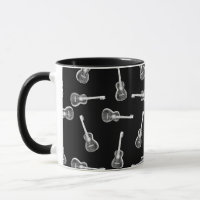 Zwart-wit akoestisch gitaar Design Muziek