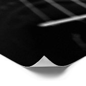 Zwart Wit Akoestische Klassieke Spaanse Gitaar Poster (Hoek)