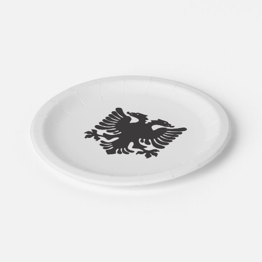 Zwart-wit Albanees Eagle Paper Bord (Gekanteld)