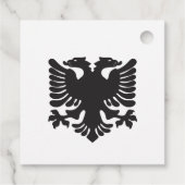 Zwart-wit Albanese Adelaarspartij voor Labels (Achterkant)