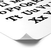 Zwart-wit alfabet Educatief Poster (Hoek)