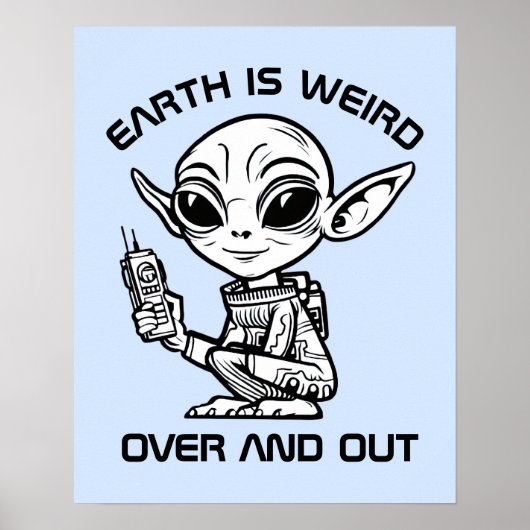 Zwart-wit alien poster (Voorkant)