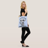 Zwart-wit alien tote bag (Op model)