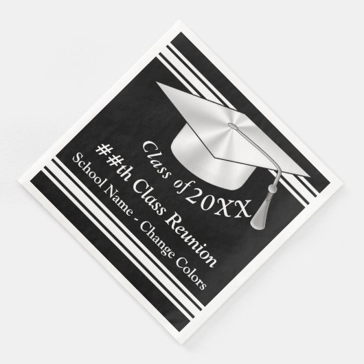 Zwart-wit (ALLE KLEUREN) Klasse Reunion Servetten (Hoek)