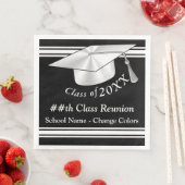 Zwart-wit (ALLE KLEUREN) Klasse Reunion Servetten (Insitu)
