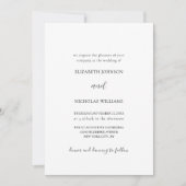 Zwart, wit alles in één bruiloft uitnodiging sjabl (Voorkant)