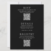 Zwart-wit Alles in één maat 6,5 "x8,75" bruiloft Kaart (Achterkant)