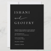 Zwart-wit Alles in één maat 6,5 "x8,75" bruiloft Kaart (Voorkant)