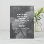 Zwart-wit Allium Bloemen Partij Kaart (Staand voorkant)