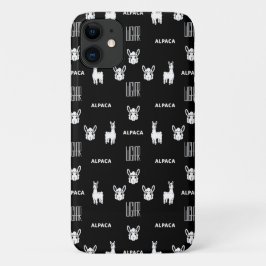Zwart-wit Alpaca iPhone 11 Hoesjes van Wighar