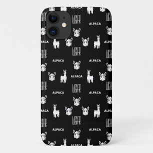 Zwart-wit Alpaca iPhone 11 Hoesjes van Wighar