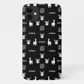 Zwart-wit Alpaca iPhone 11 Hoesjes van Wighar
