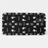 Zwart-wit Alpaca iPhone 11 Hoesjes van Wighar (Achterkant (horizontaal))