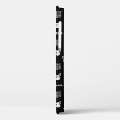 Zwart-wit Alpaca iPhone 12 Hoesjes van Wighar (Achterkant / Links)