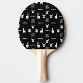 Zwart-wit Alpaca Ping Pong Paddle beroemd gemaakt  Tafeltennisbatje