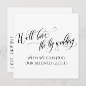 Zwart wit als we je kunnen knuffelen uitgestelde b kaart (Voorkant / Achterkant)