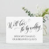 Zwart wit als we je kunnen knuffelen uitgestelde b kaart (Staand voorkant)