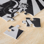 Zwart-wit alternatief universum legpuzzel (Zijkant)