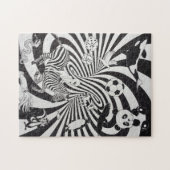 Zwart-wit alternatief universum legpuzzel (Horizontaal)