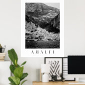 Zwart-wit Amalfi klassiek poster (Thuiskantoor)