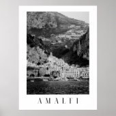 Zwart-wit Amalfi klassiek poster (Voorkant)