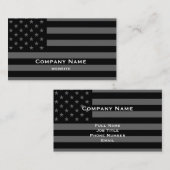 Zwart-wit Amerikaans Visitekaartje (Voorkant / Achterkant)