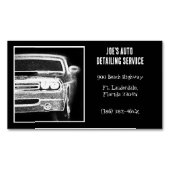 Zwart-wit Amerikaanse Muscle Auto Magnetisch Visitekaartje (Voorkant)