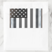 Zwart & Wit Amerikaanse vlag Rechthoekige Sticker (Tas)