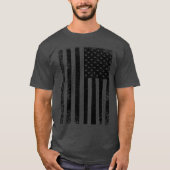 Zwart-wit-Amerikaanse vlaggenkool T-shirt (Voorkant)