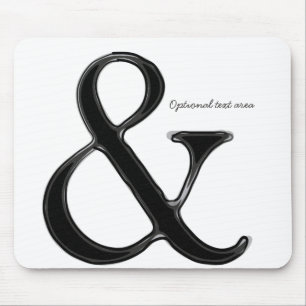 Zwart & Wit Ampersand Chic Modern Persoonlijk Muismat